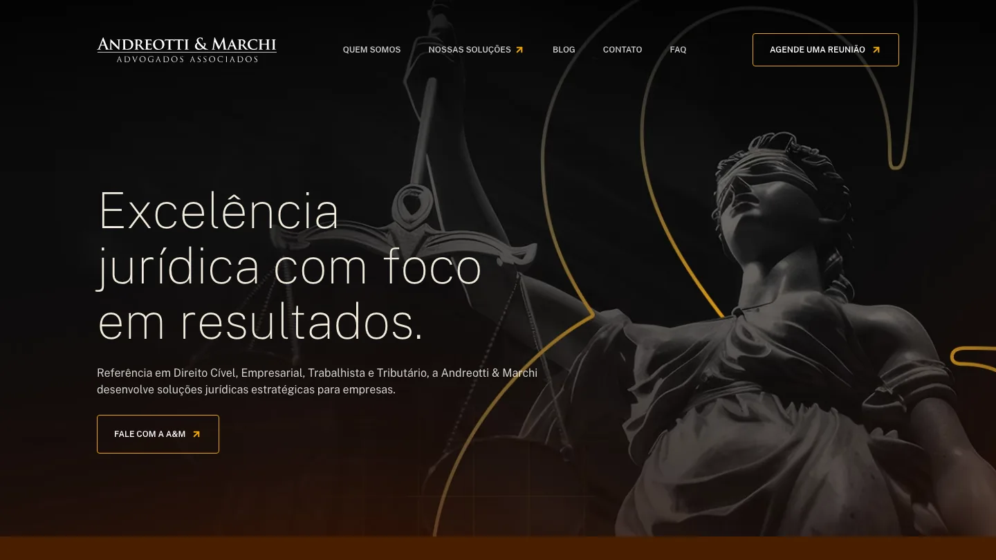 Site do escritório Andreotti & Marchi.
